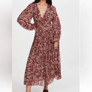 Paisley Print Pleated Dress size S